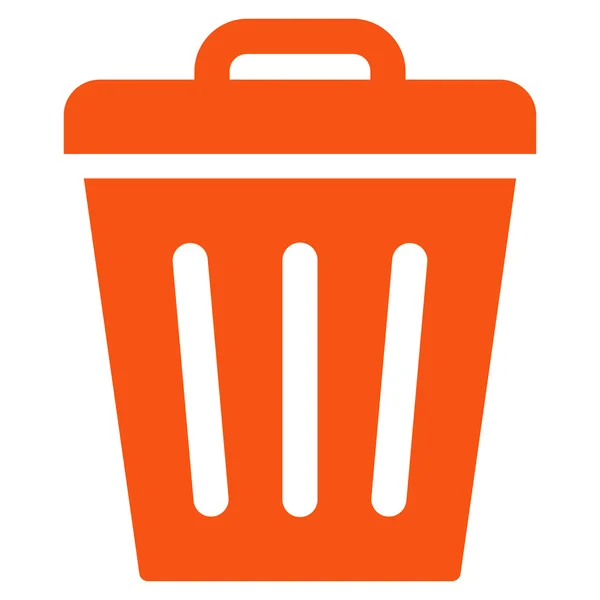 Trash Can flat orange color icon — Stock Vector