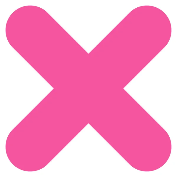 Cancel flat pink color icon — 图库矢量图片