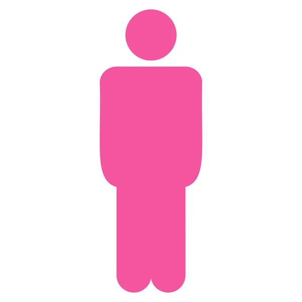 Homme plat icône de couleur rose — Image vectorielle