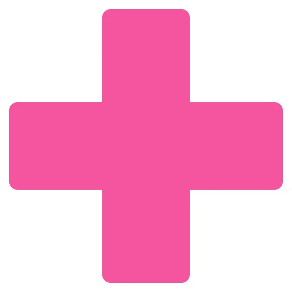 Plus flat pink color icon — Stok Vektör