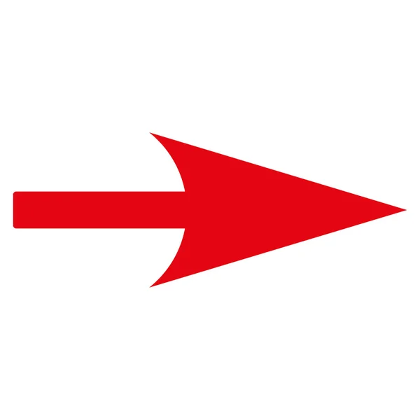 Flèche Axe X icône de couleur rouge plat — Image vectorielle