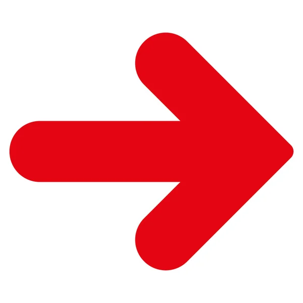 Arrow Right flat red color icon — Stok Vektör