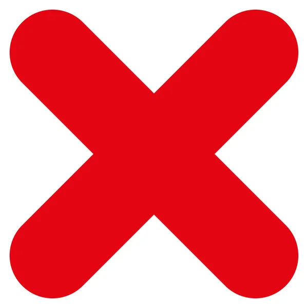 Cancel flat red color icon — Stockový vektor