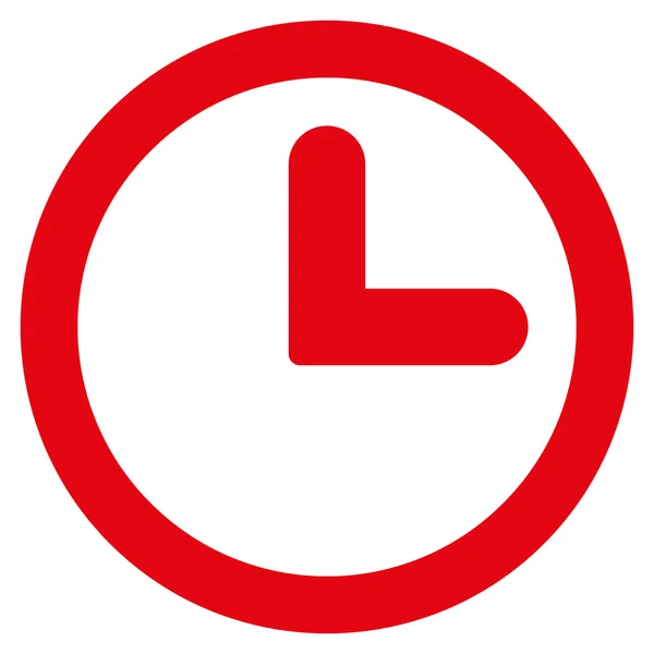 Clock flat red color icon — 图库矢量图片