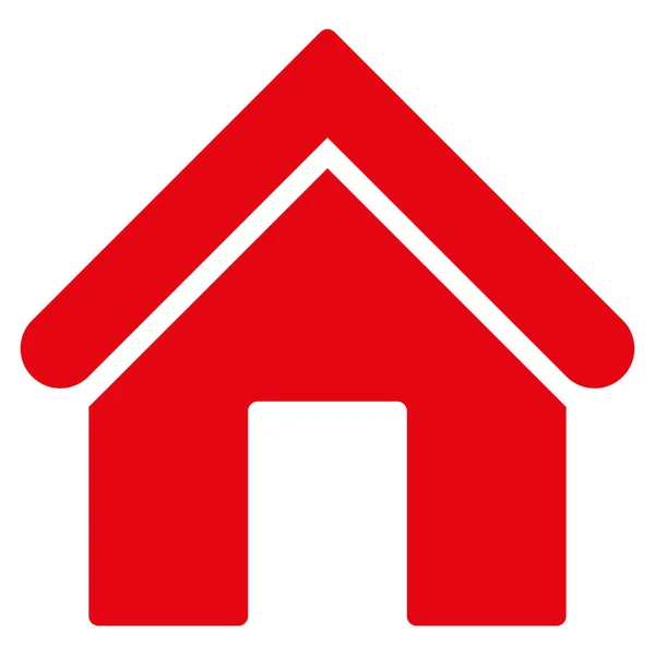 Home flat red color icon — Stockový vektor