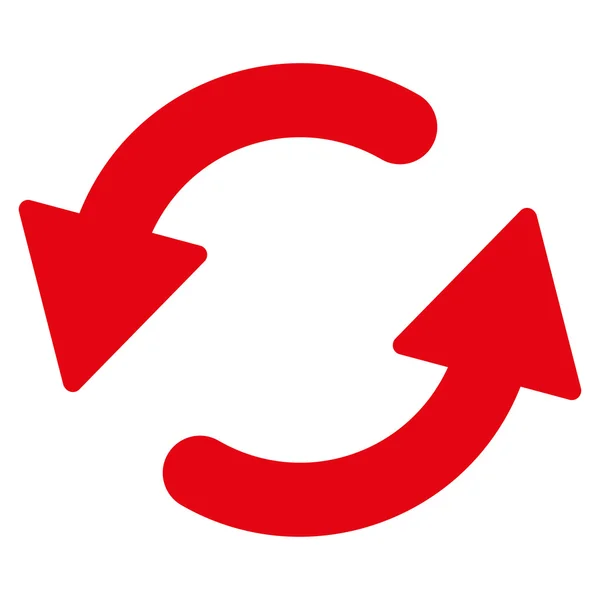 Refrescar Ccw icono de color rojo plano — Vector de stock