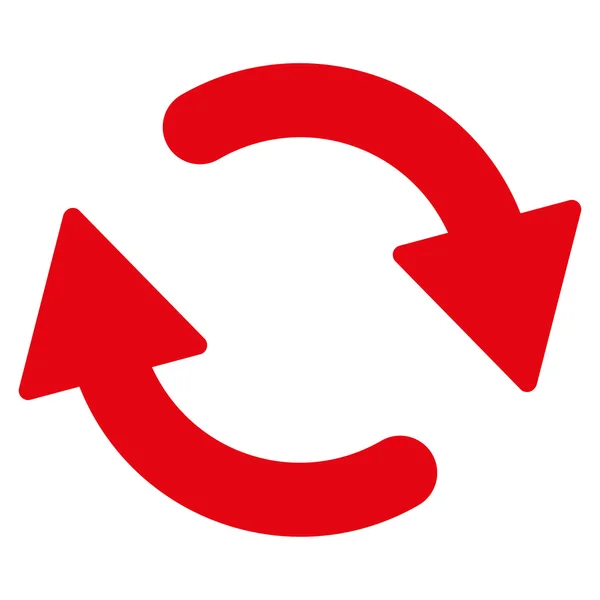 Refresh flat red color icon — Stockvector