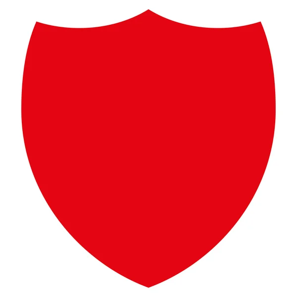 Щит плоский красный цвет значок — стоковый вектор