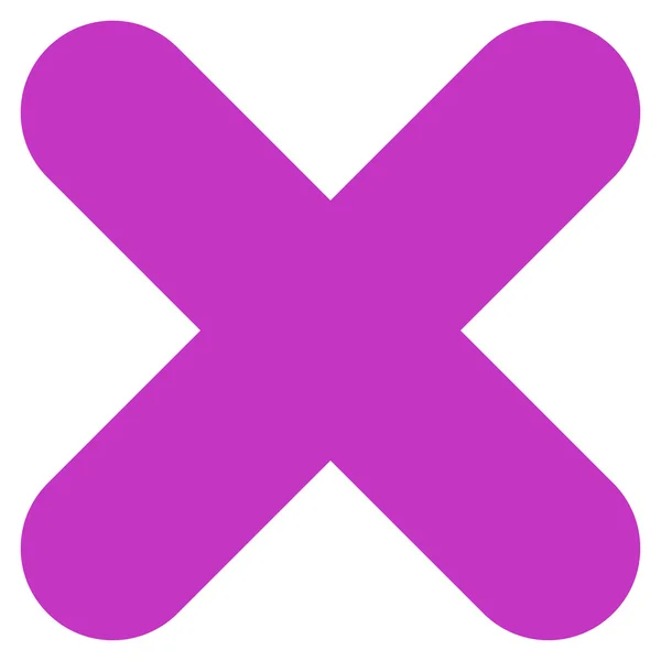 Cancel flat violet color icon — 图库矢量图片