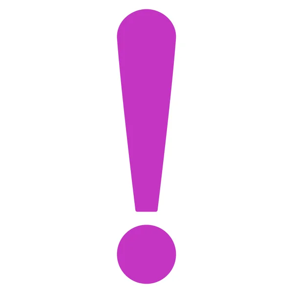 Signe d'exclamation icône de couleur violette plate — Image vectorielle