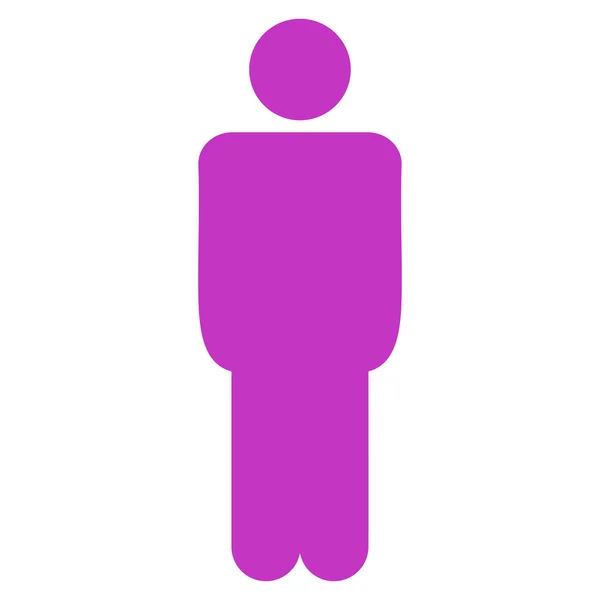 Hombre plana icono de color violeta — Vector de stock