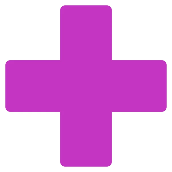 Плюс плоская иконка фиолетового цвета — стоковый вектор