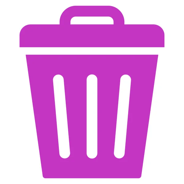 Trash Can flat violet color icon — Stock Vector