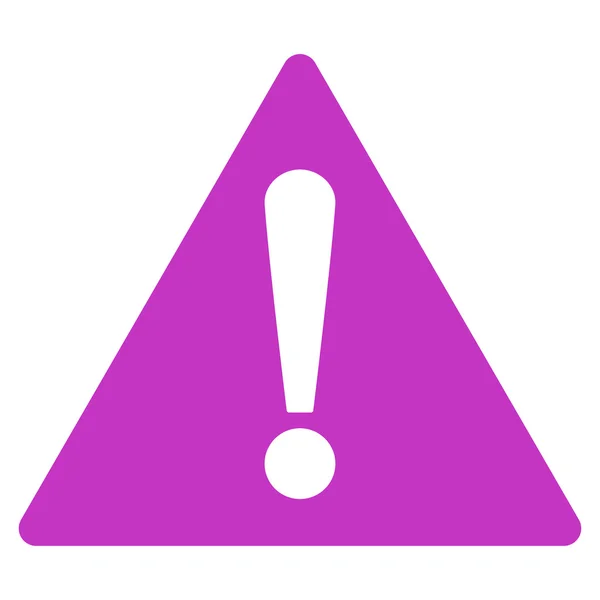 Warnung flache violette Farbe Symbol — Stockvektor