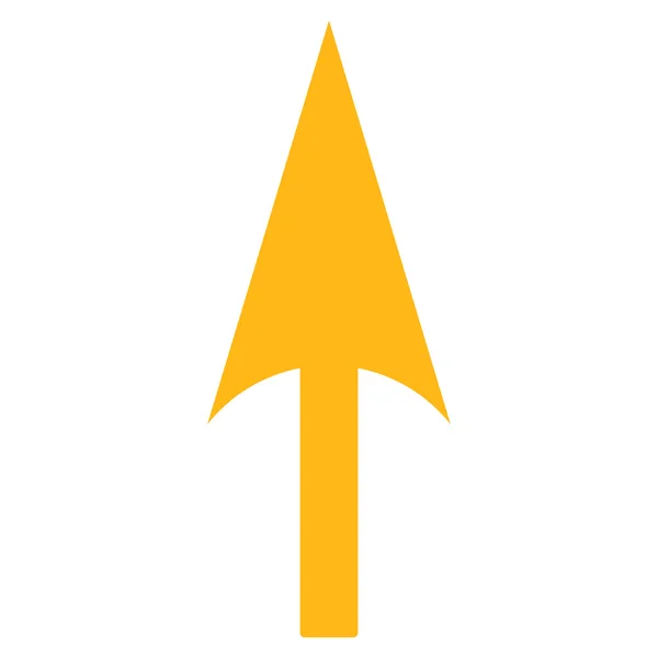 Arrow Axis Y flat yellow color icon — Stock Vector