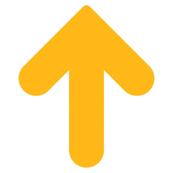 Freccia Up piatto icona di colore giallo — Vettoriale Stock