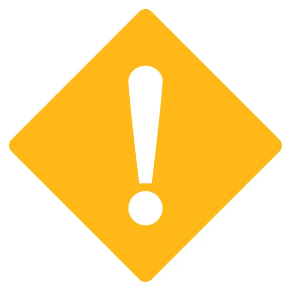 Error flat yellow color icon — Stock Vector