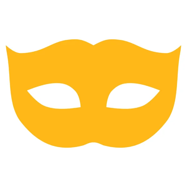 Máscara de privacidad icono de color amarillo plano — Vector de stock