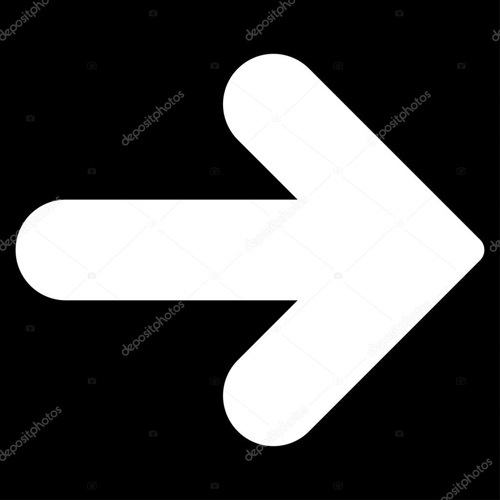 Arrow Right flat white color icon — Stock Vector © ahasoft #84564790