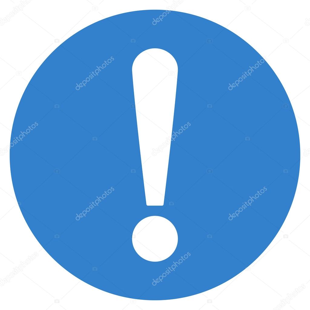 Problem flat cobalt color icon