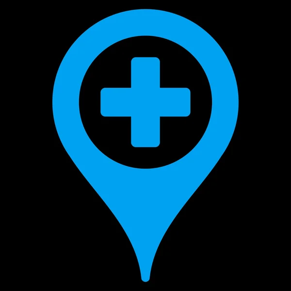 Icono de puntero del mapa del hospital — Foto de Stock