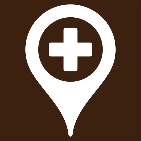 Ikona wskaźnika mapę szpitala — Zdjęcie stockowe