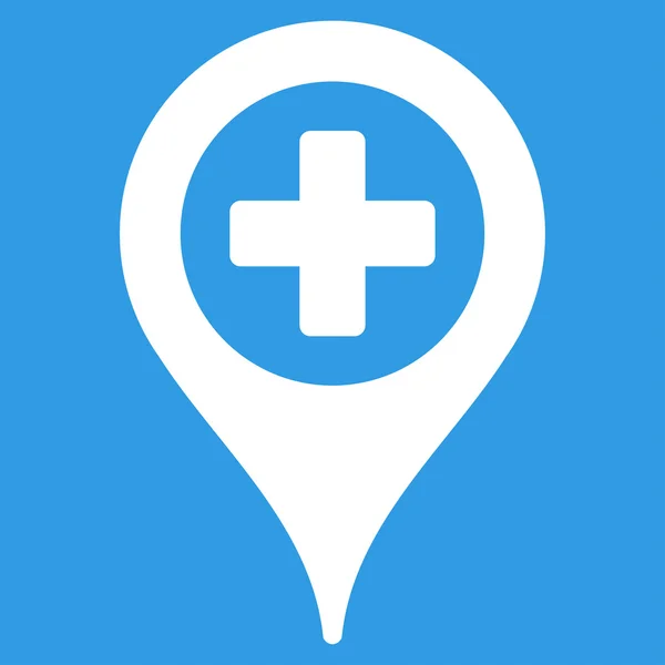 Icono de puntero del mapa del hospital — Foto de Stock