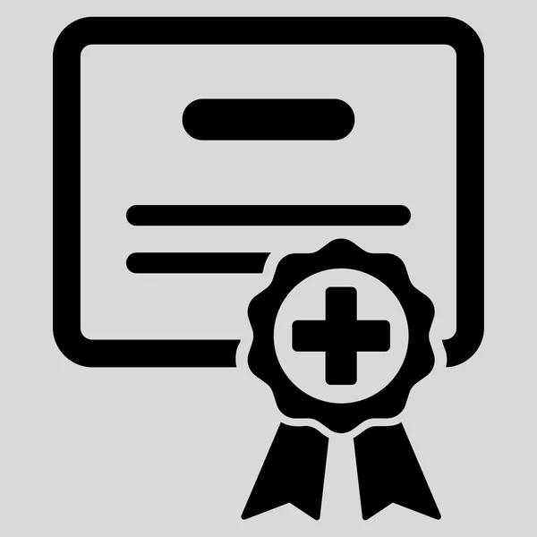 Ícone de certificado médico — Fotografia de Stock