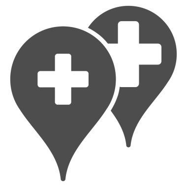Tıbbi harita işaretleri simgesi