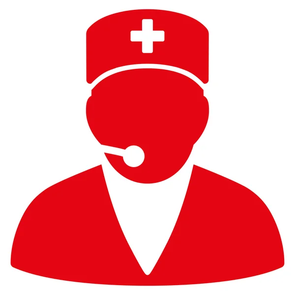 Icono del operador médico — Vector de stock