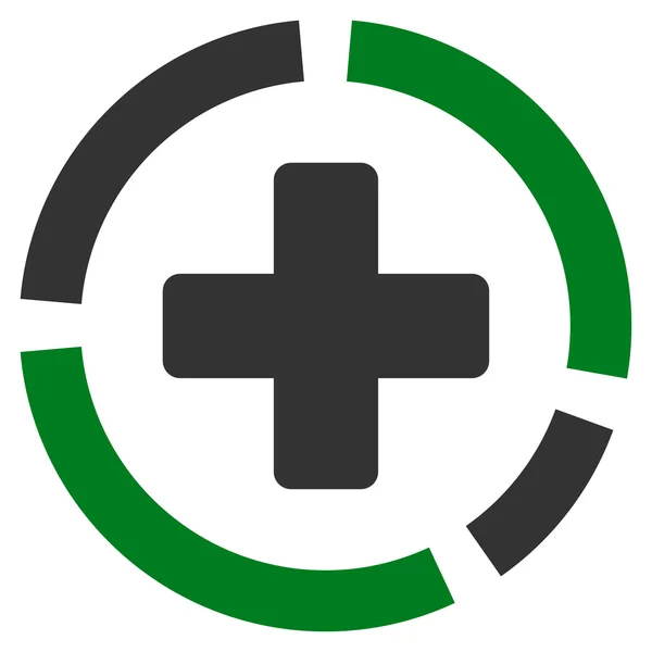 Diagramm-Symbol im Gesundheitswesen — Stockfoto