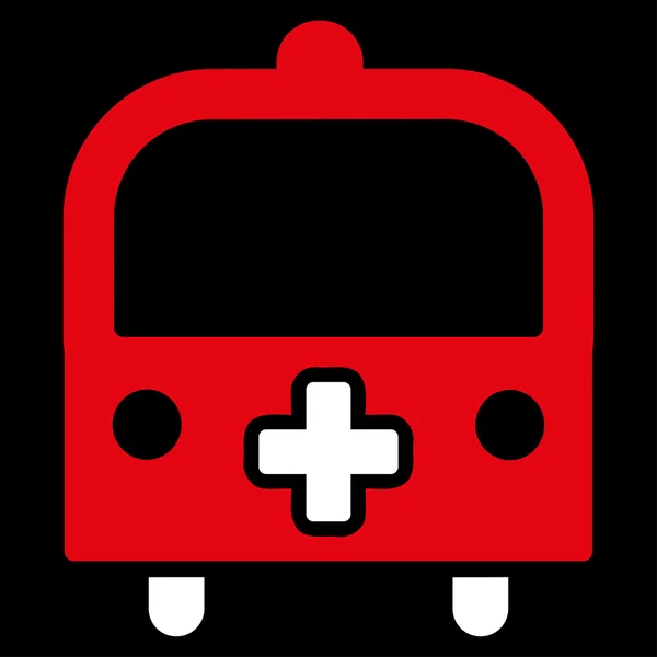 Icono de autobús médico — Vector de stock