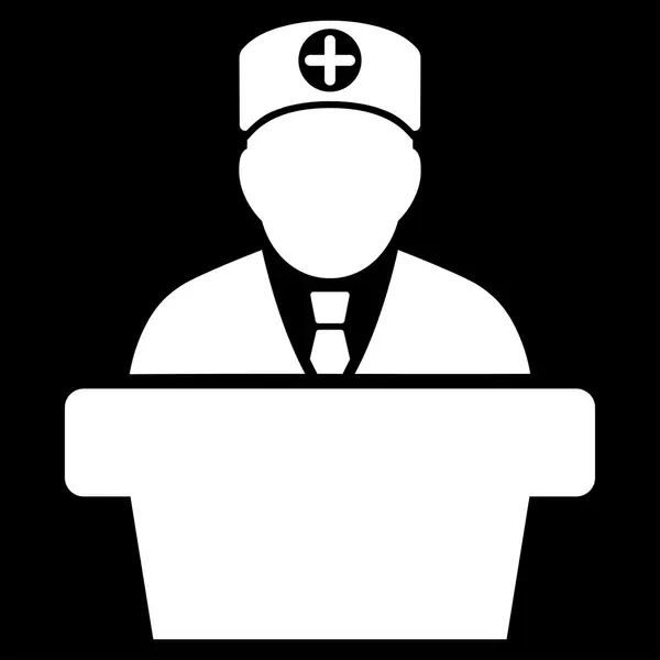 Medical Official Lecture Icon — Stock Vector