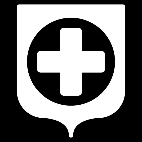 Ícone escudo médico —  Vetores de Stock