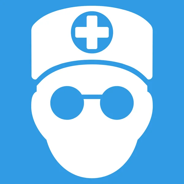 Icono del Doctor Head — Vector de stock