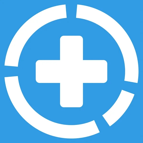 Egészségügyi ellátás Diagram ikonjára — Stock Vector