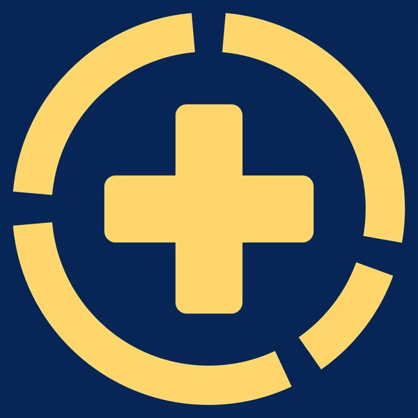 Hälso-och sjukvård Diagram ikon — Stock vektor