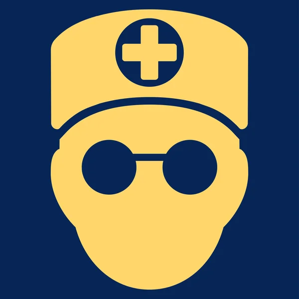 Icono del Doctor Head — Vector de stock