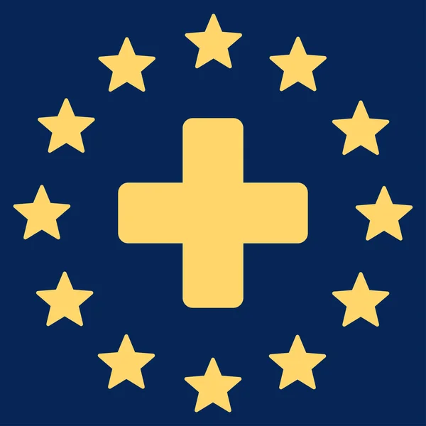 Euro Icona Medicina — Vettoriale Stock