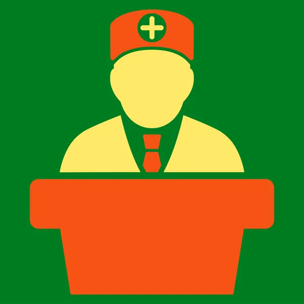 Icône de conférence officielle médicale — Image vectorielle
