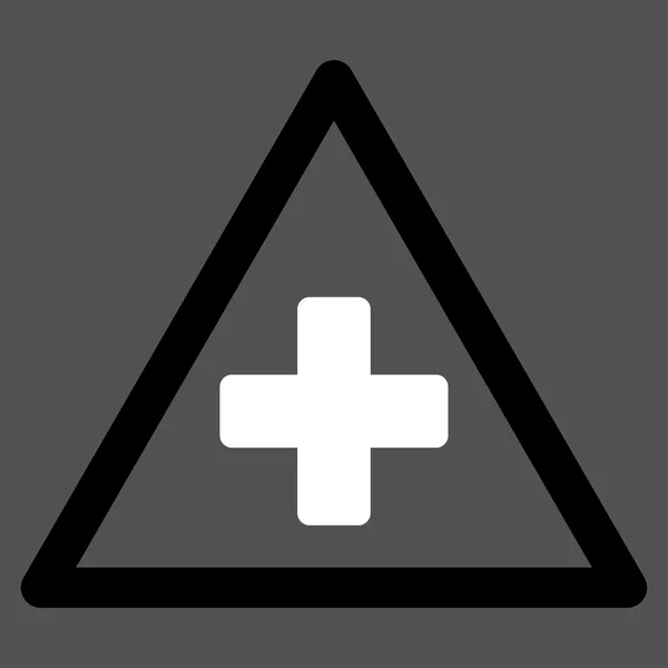 Icono de advertencia de salud — Vector de stock