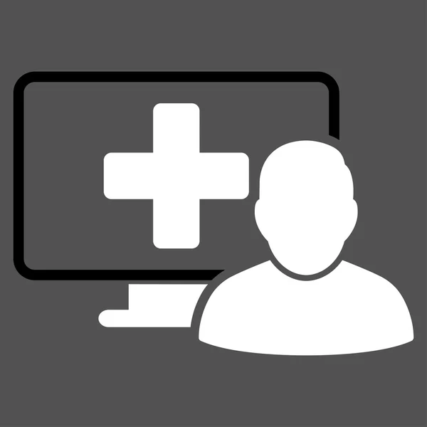 Icône de médecine en ligne — Image vectorielle