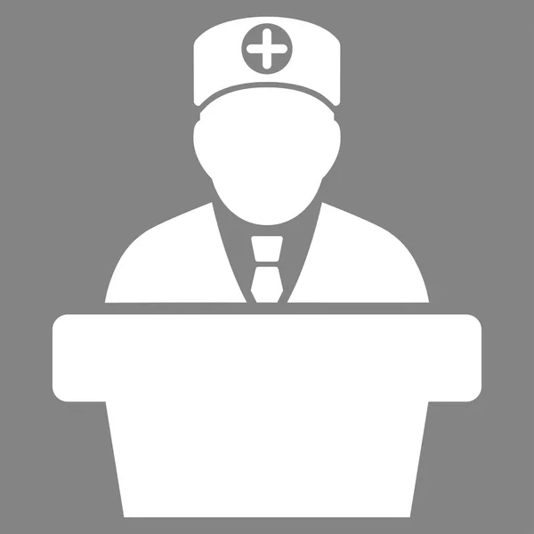 Medical Official Lecture Icon — Stock Vector