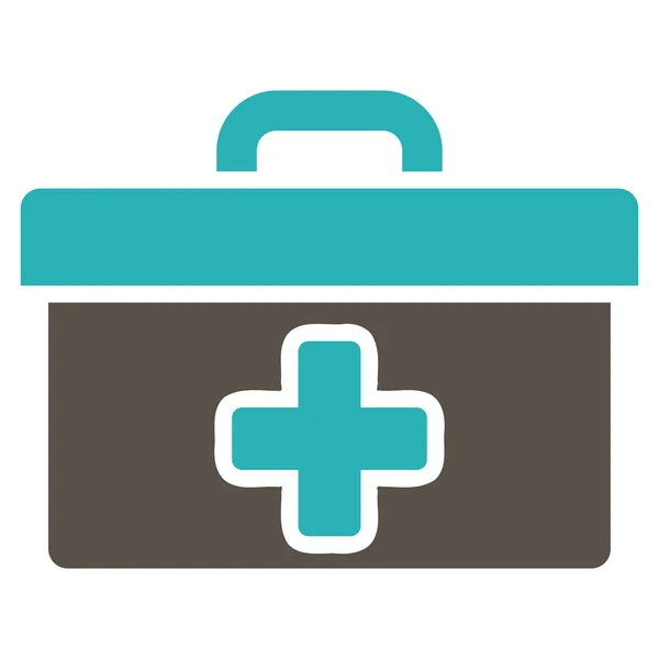 Icono de caja de herramientas de primeros auxilios — Vector de stock