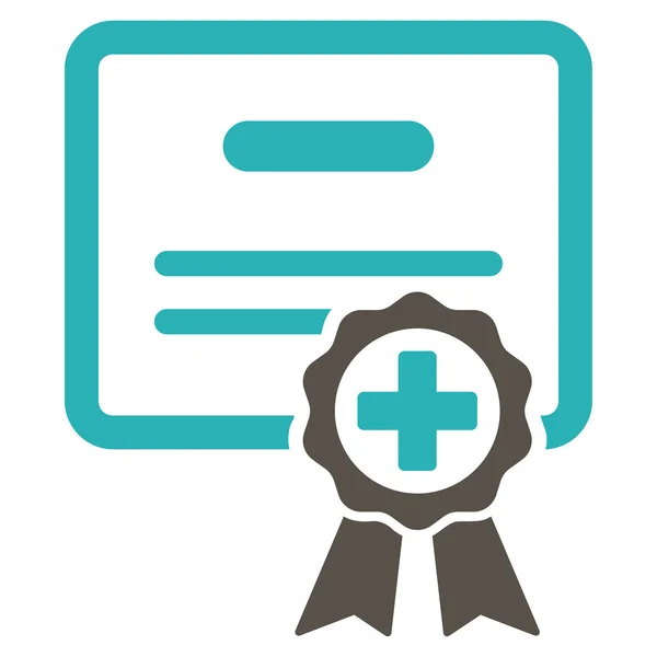 Icono de certificado médico — Vector de stock