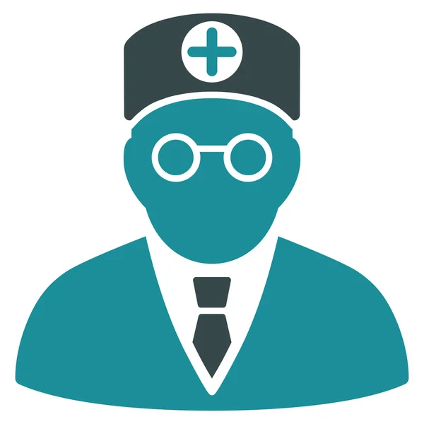 Icono médico jefe — Vector de stock