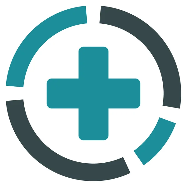 Hälso-och sjukvård Diagram ikon — Stock vektor