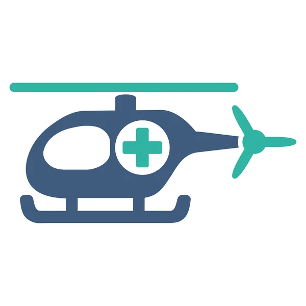 Icono del helicóptero médico — Vector de stock