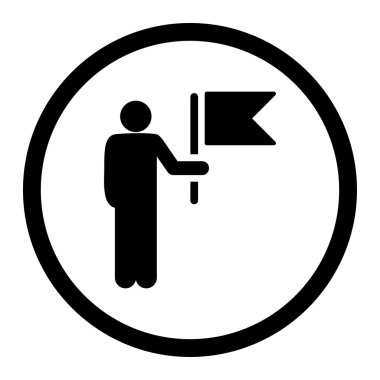 Komutan ile bayrak simgesi