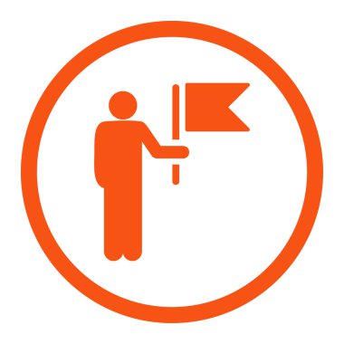 Komutan ile bayrak simgesi